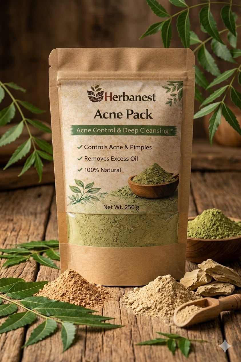 Herbanest Acne Care Pack – Neem, Chandan & Multani Mitti