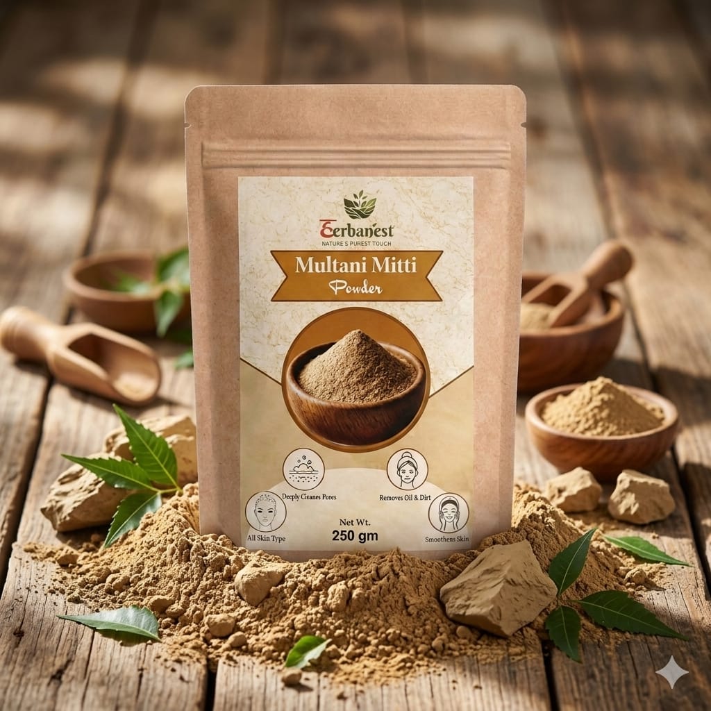 Herbanest-Pure Multani Mitti – Natural Face & Hair Care Clay